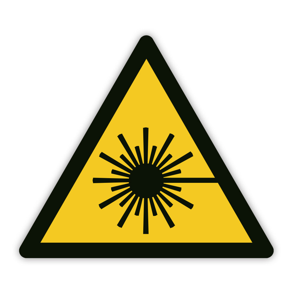 Warnaufkleber vor Laserstrahl
