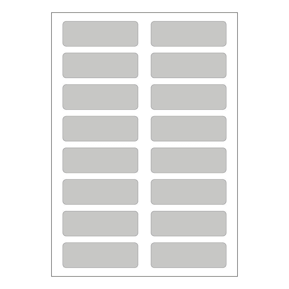 Individueller Adressaufkleber 50x20 mm mit Logo auf Aufkleberbogen, ideal für personalisierte Briefmarken und Versandetiketten.