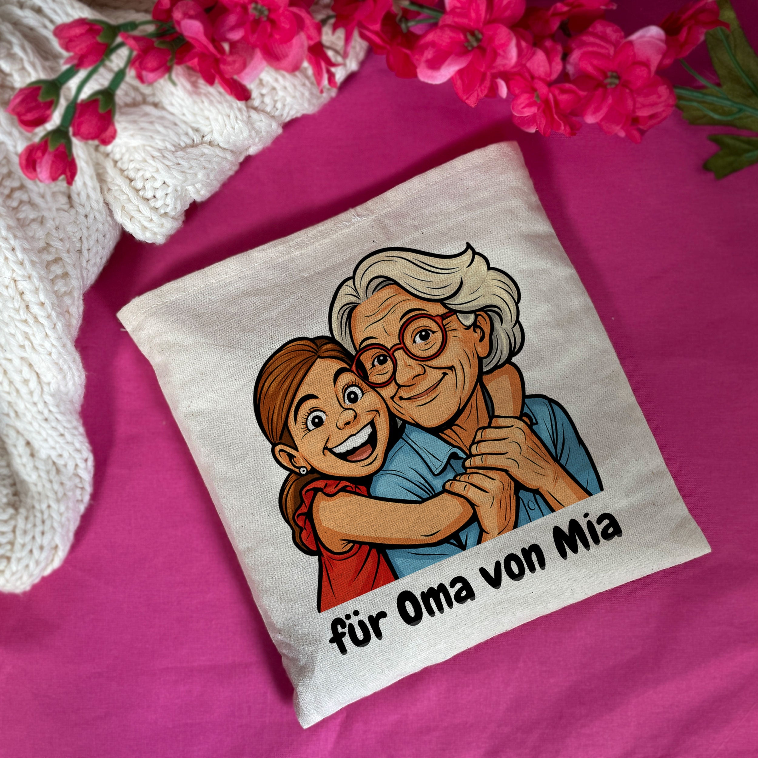 Kirschkernkissen mit Comic-Karikatur und individueller Gestaltung, weiche Textur, ideal zur Entspannung und persönlichen Anpassung