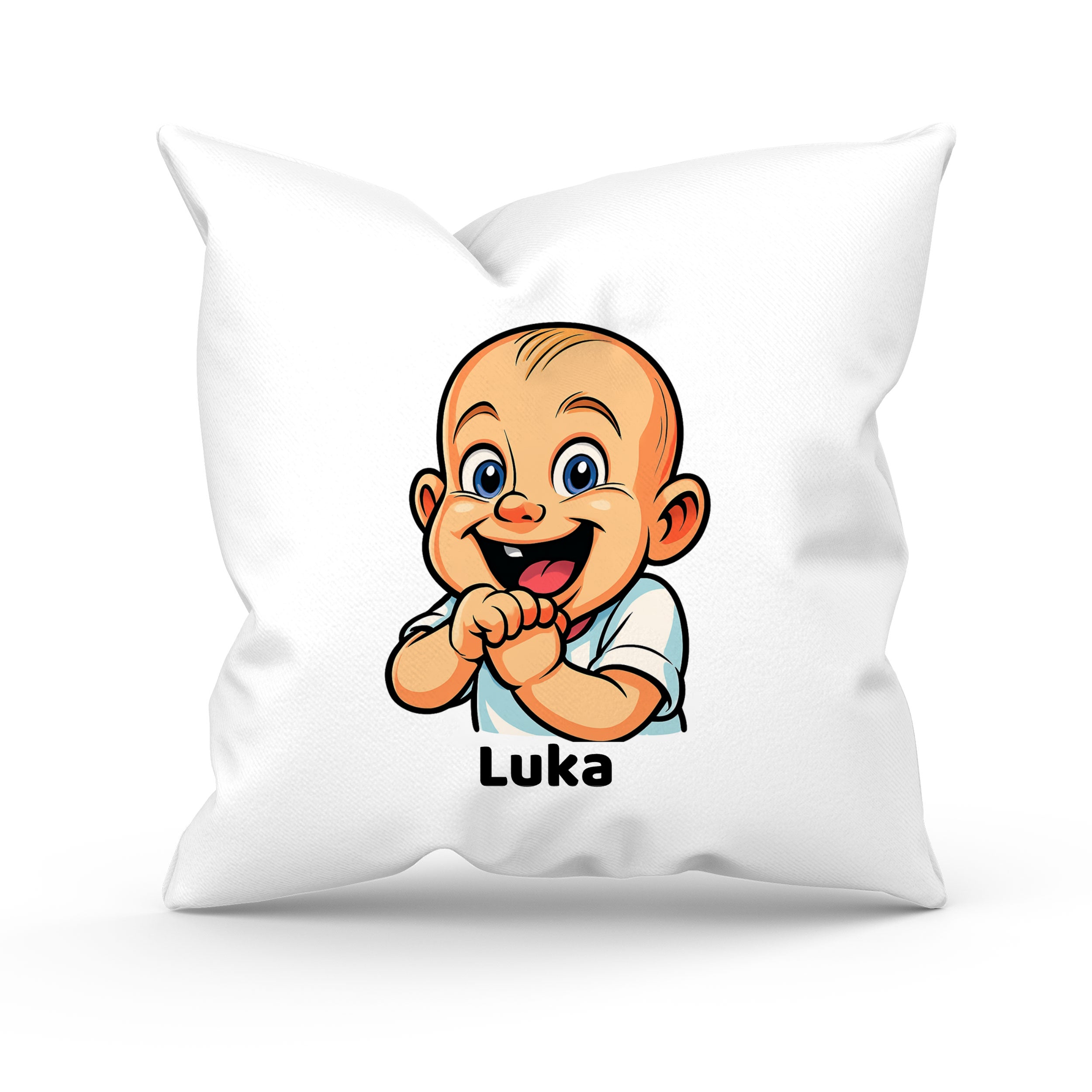 Kissenbezug mit Karikatur & Individualisierung - aufkleberdrucker.de