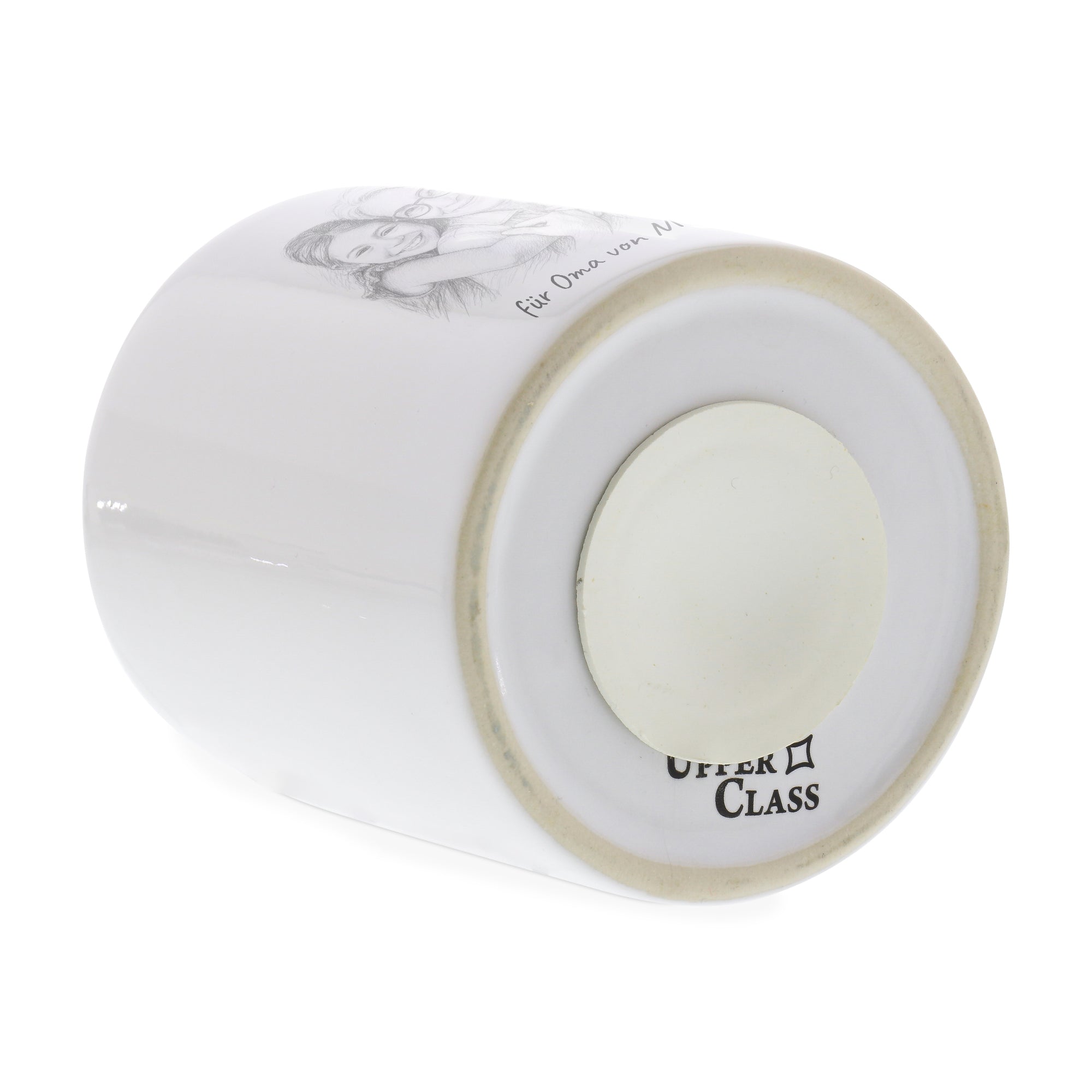 Spardose mit Bleistiftzeichnung und Individualisierung - aufkleberdrucker.de