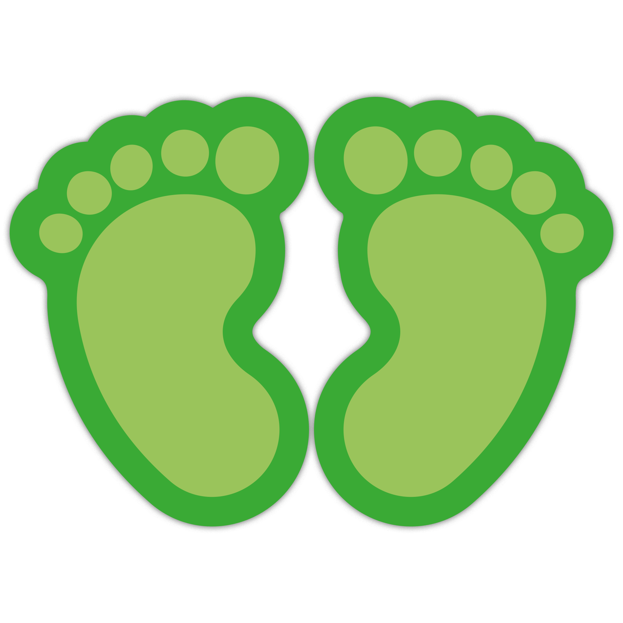 Fußbodenaufkleber Kinderfüße - Fußpaar (Fußgröße 170x125 mm)