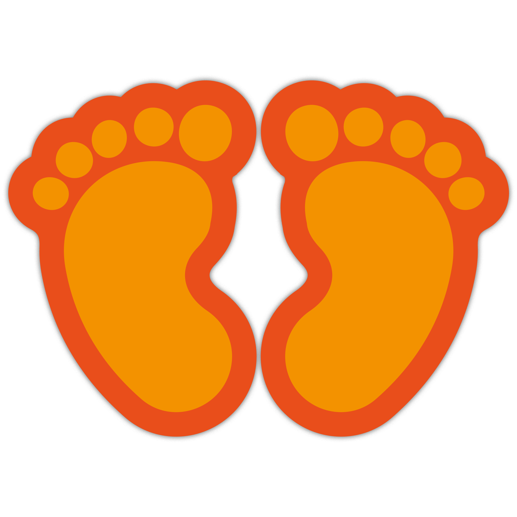 Fußbodenaufkleber Kinderfüße - Fußpaar (Fußgröße 170x125 mm)