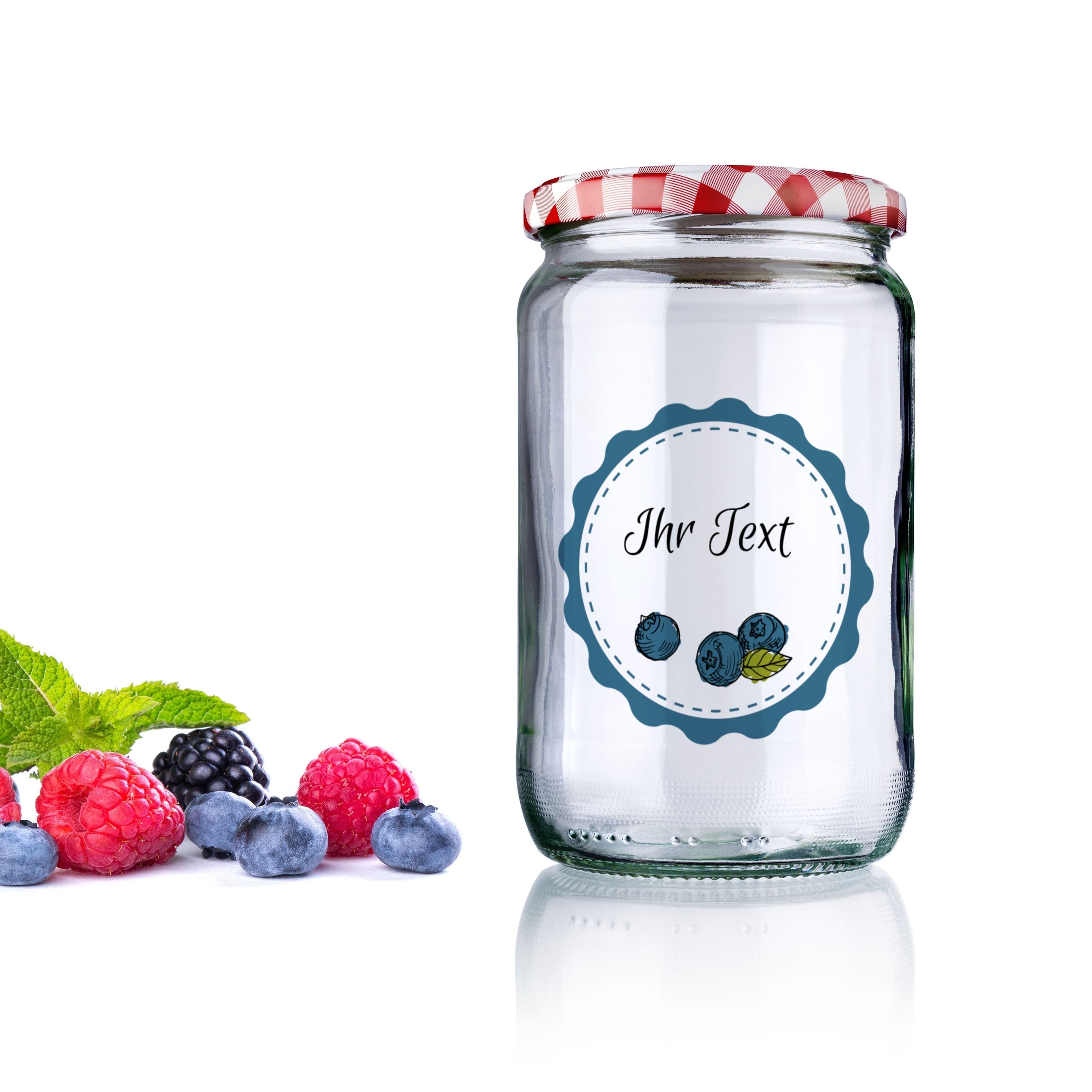 Marmeladenetiketten Set mit verschiedenen Motiven, blaubeerendesign, aufkleberdrucker.de, 3 Bögen, 200x300 mm