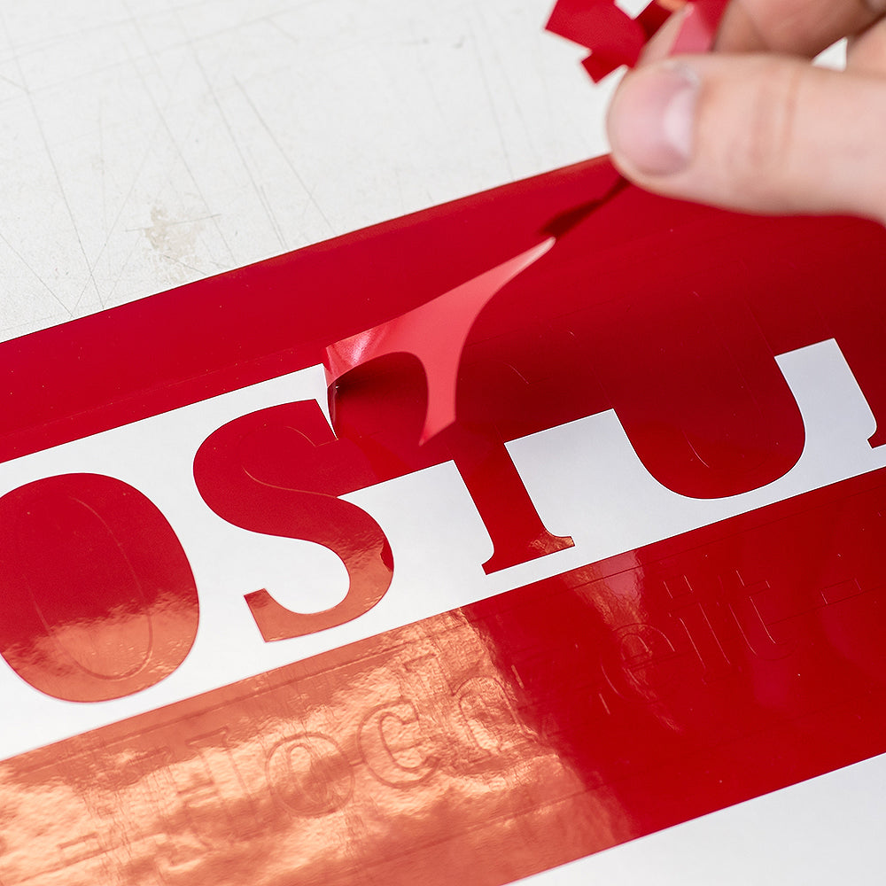 Klebeschrift entgittern