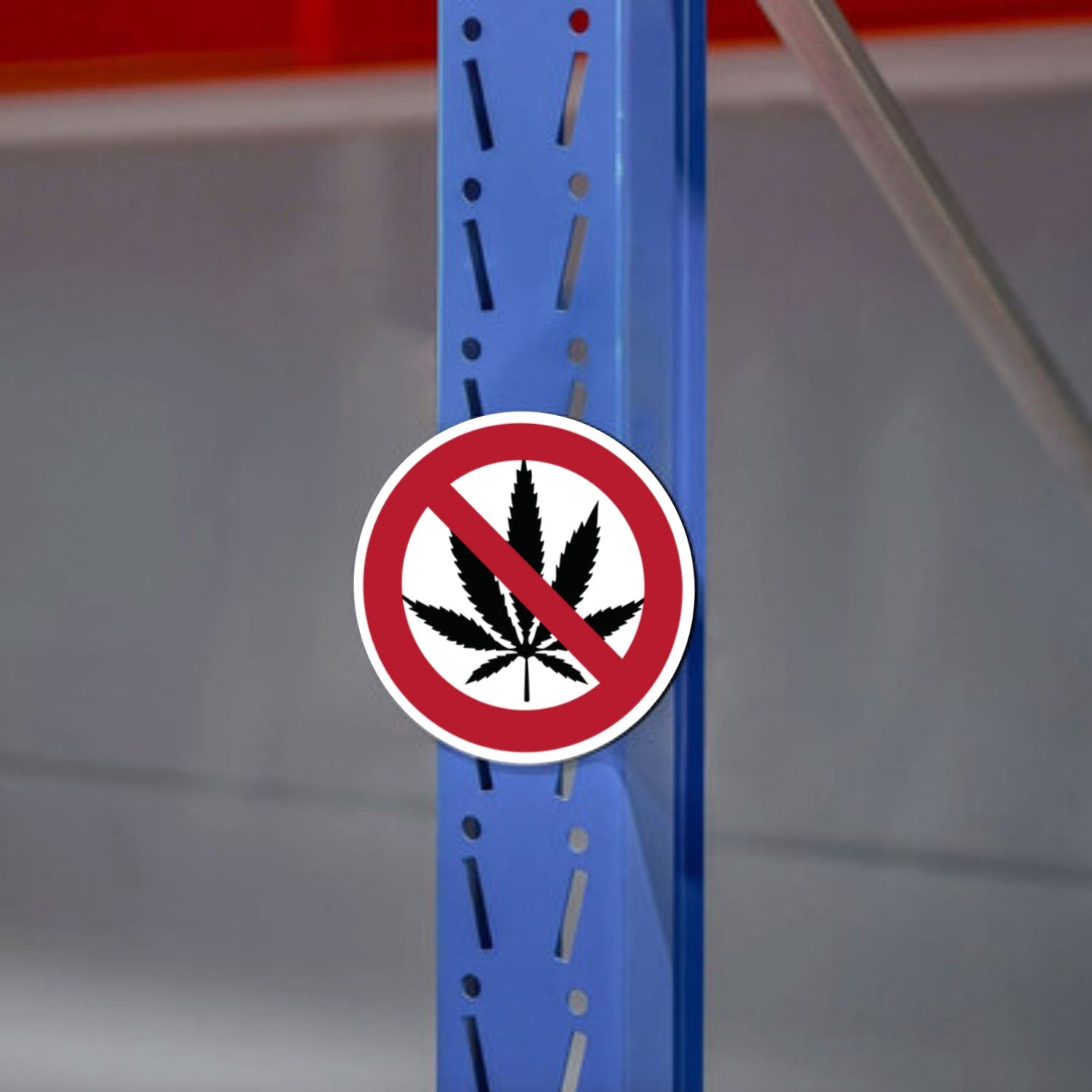 Cannabis Schild Alu-Verbund 10 cm / Verboten - adressaufkleber-fabrik.de