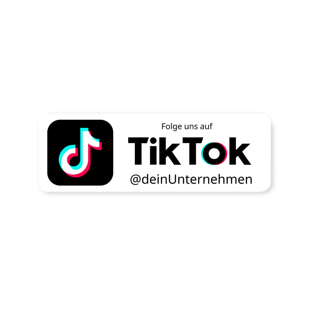 Individueller TikTok Social-Media Aufkleber Set mit 72 bunten Stickern auf zwei Bögen, 60x20 mm, für kreative Dekorationen
